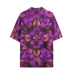 Hawaiian Shirt Purple Neon Leaves