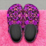Classic Clogs Purple Neon Leaves