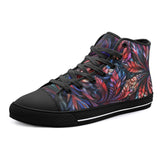 High-Top Canvas Shoes Stained Glass Fractal Design