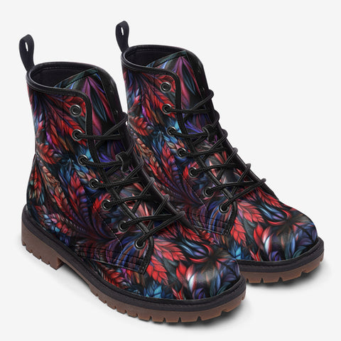 Leather Boots Stained Glass Fractal Design