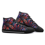 High-Top Canvas Shoes Stained Glass Fractal Design