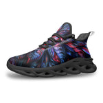 Sports Mesh Sneakers Neon Flower Colorful Leaves