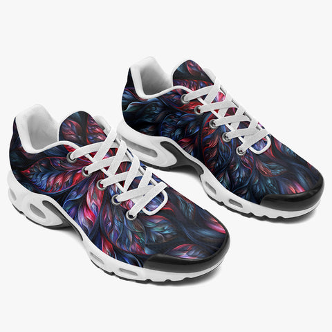 Air Cushion Sneakers Neon Flower Colorful Leaves