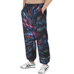 Men's Sweatpants Neon Flower Colorful Leaves