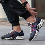 Air Cushion Sneakers Neon Flower Colorful Leaves