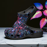 Classic Clogs Neon Flower Colorful Leaves