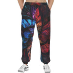 Men's Sweatpants Petals in Vibrant Reds and Blues