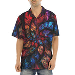 Hawaiian Shirt Petals in Vibrant Reds and Blues