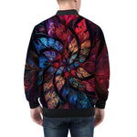 Bomber Jacket Petals in Vibrant Reds and Blues