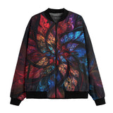 Bomber Jacket Petals in Vibrant Reds and Blues