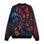 Bomber Jacket Petals in Vibrant Reds and Blues