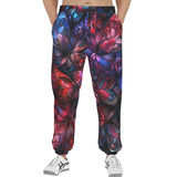 Men's Sweatpants Art of Red and Blue Fractal