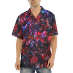 Hawaiian Shirt Art of Red and Blue Fractal