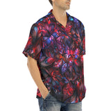 Hawaiian Shirt Art of Red and Blue Fractal
