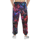 Men's Sweatpants Art of Red and Blue Fractal