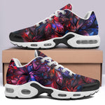 Air Cushion Sneakers Art of Red and Blue Fractal
