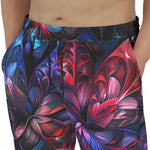 Men's Sweatpants Art of Red and Blue Fractal