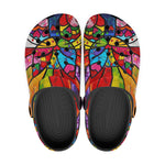 Classic Clogs Colorful Cat Abstract Shapes