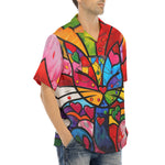 Hawaiian Shirt Colorful Cat Abstract Shapes