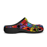 Classic Clogs Colorful Cat Abstract Shapes