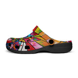 Classic Clogs Colorful Cat Abstract Shapes