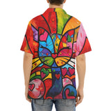 Hawaiian Shirt Colorful Cat Abstract Shapes