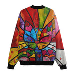 Bomber Jacket Colorful Cat Abstract Shapes