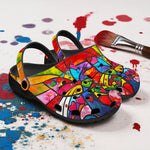 Classic Clogs Colorful Cat Abstract Shapes