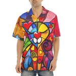 Hawaiian Shirt Colorful Cat Abstract Shapes