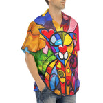 Hawaiian Shirt Colorful Cat Abstract Shapes