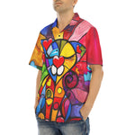 Hawaiian Shirt Colorful Cat Abstract Shapes