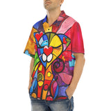 Hawaiian Shirt Colorful Cat Abstract Shapes