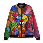 Bomber Jacket Colorful Cat Abstract Shapes