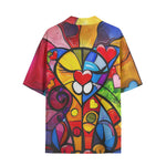 Hawaiian Shirt Colorful Cat Abstract Shapes