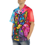 Hawaiian Shirt Colorful Cat Abstract Shapes