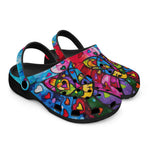 Classic Clogs Colorful Cat Abstract Shapes