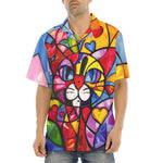Hawaiian Shirt Colorful Cat Abstract Shapes