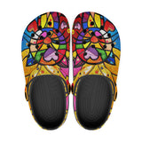 Classic Clogs Colorful Cat Abstract Shapes