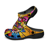 Classic Clogs Colorful Cat Abstract Shapes