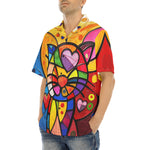 Hawaiian Shirt Colorful Cat Abstract Shapes