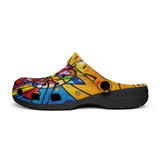 Classic Clogs Colorful Cat Abstract Shapes