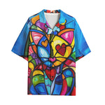 Hawaiian Shirt Colorful Cat Abstract Shapes