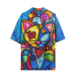 Hawaiian Shirt Colorful Cat Abstract Shapes