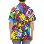 Hawaiian Shirt Colorful Pug Dog Abstract Shapes
