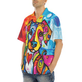Hawaiian Shirt Colorful Dog Abstract Shapes