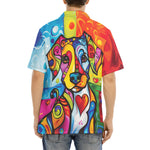 Hawaiian Shirt Colorful Dog Abstract Shapes