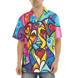 Hawaiian Shirt Colorful Dog Abstract Shapes
