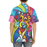 Hawaiian Shirt Colorful Dog Abstract Shapes