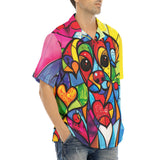 Hawaiian Shirt Colorful Dog Abstract Shapes