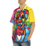 Hawaiian Shirt Colorful Dog Abstract Shapes
